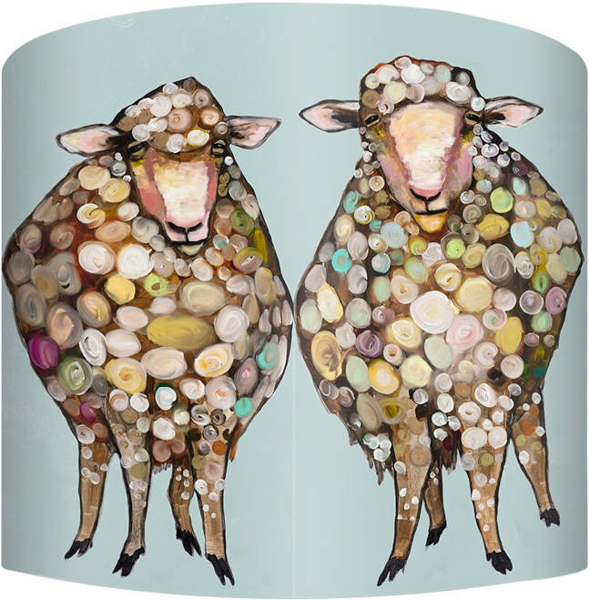 Woolly Sheep On Blue - 5 Woolly Sheep Canvas (775x775), Png Download