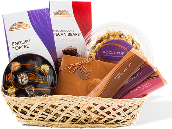 S Day Decadence Chocolate Gift Baskets - Gift Basket (600x450), Png Download