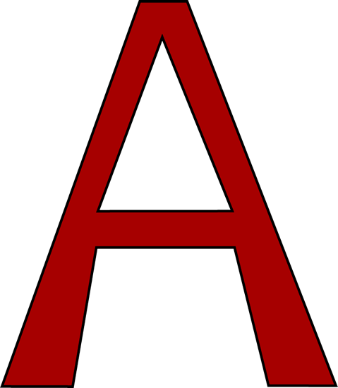 A Clip Art Red Letter A Clip Art Red Letter A Image - Letter A Clipart Red (479x550), Png Download