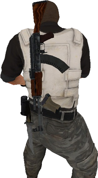 P Ak47 Back Csgo - Ak 47 On Back (338x599), Png Download