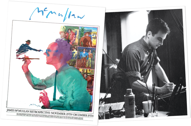 A Self-portrait For A Mcmullan Retrospective At The - John Mcmullan Lincoln Center Poster Art (690x460), Png Download