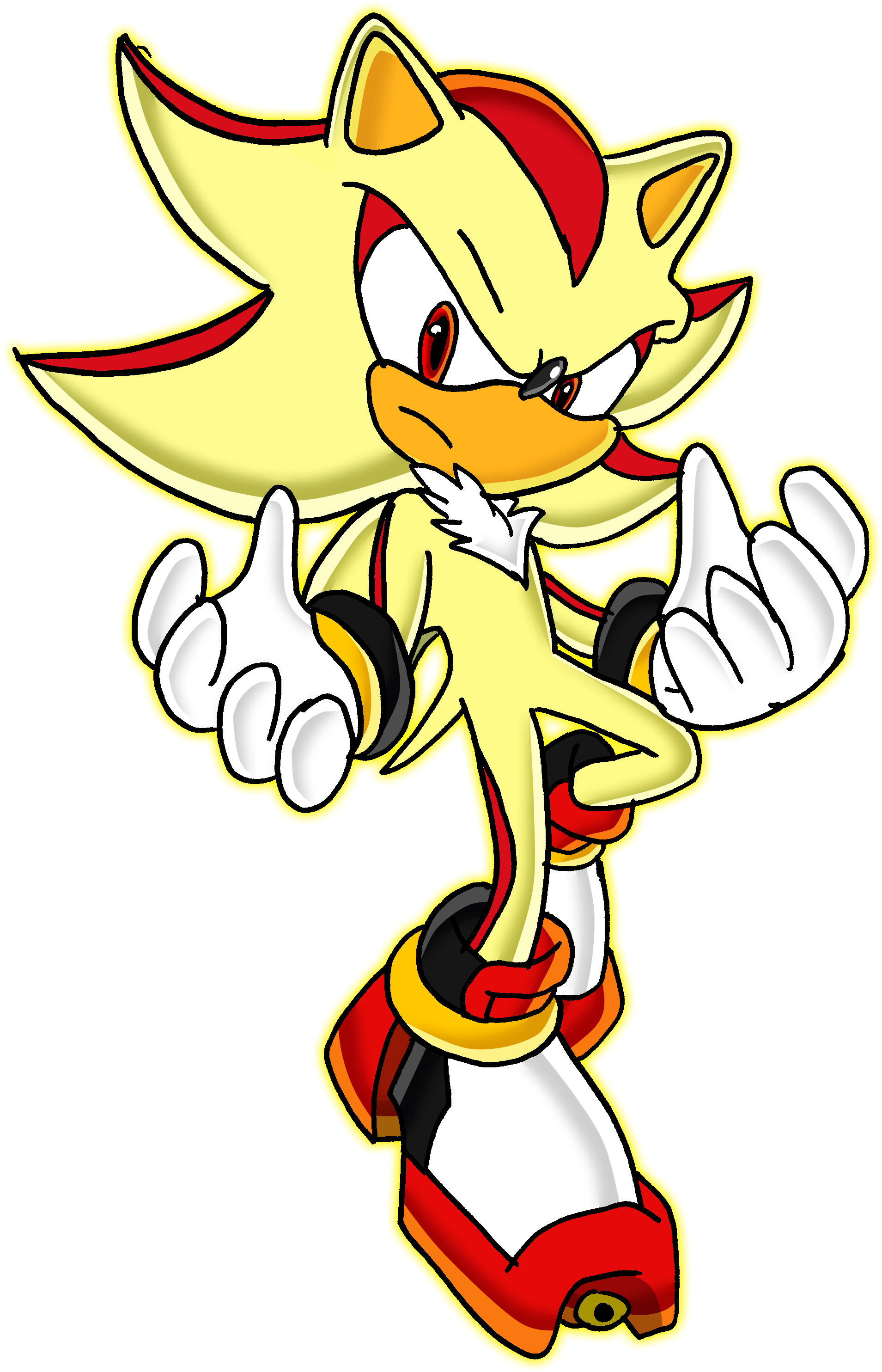 Hedgehog Drawing Shadow - Super Shadow The Hedgehog Drawing (1937x3029), Png Download