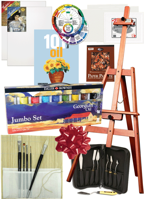 Rex Art Premium Oil Painting Gift Set - Rex Art Acrylic Painting Gift Set (600x831), Png Download
