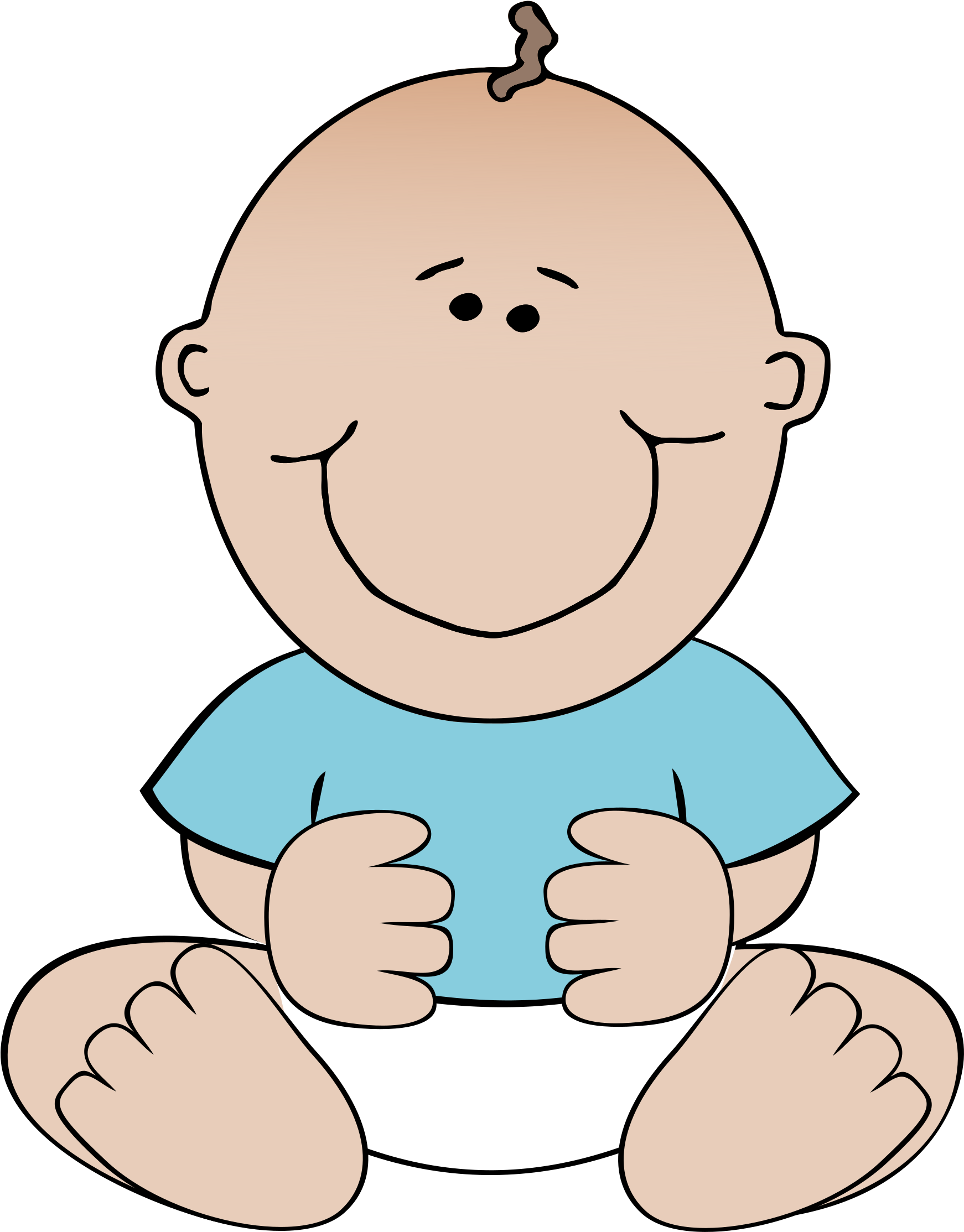 Graphic Library Library Bald Clipart Bald Baby - Baby Boy Clip Art (1741x2400), Png Download