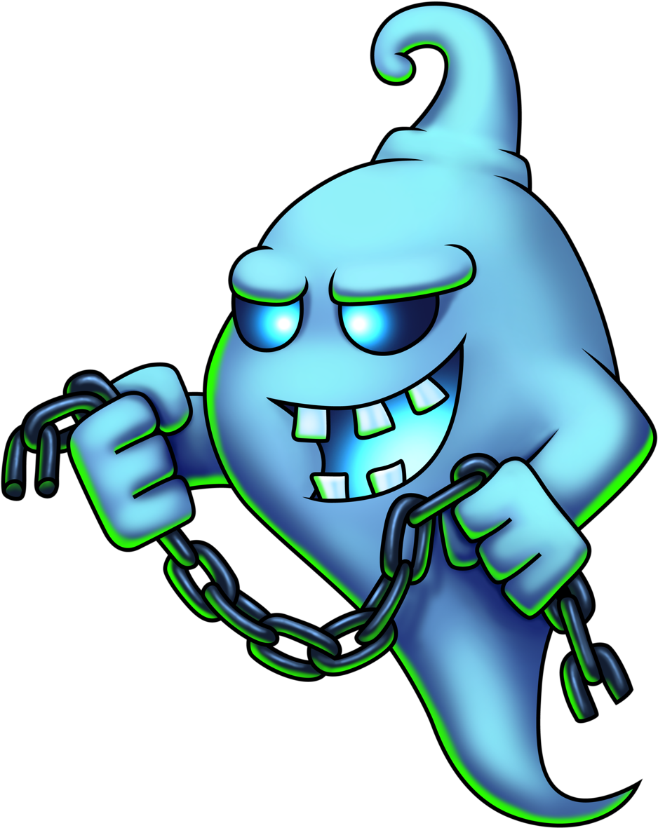 Halloween Clipart Loves - Dibujo Cadena Fantasma (960x1280), Png Download