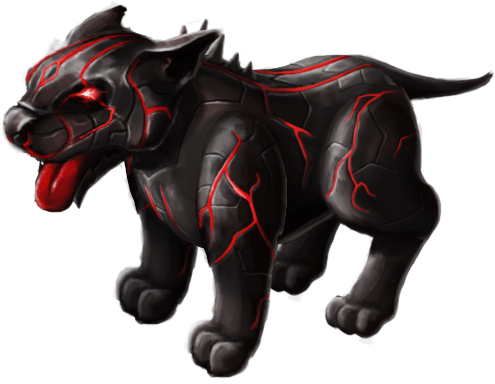 Familiar Hellhound Puppy - Dog (495x384), Png Download