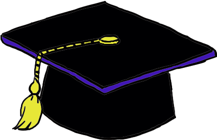 Transparent Graduation Cap Animated (443x310), Png Download