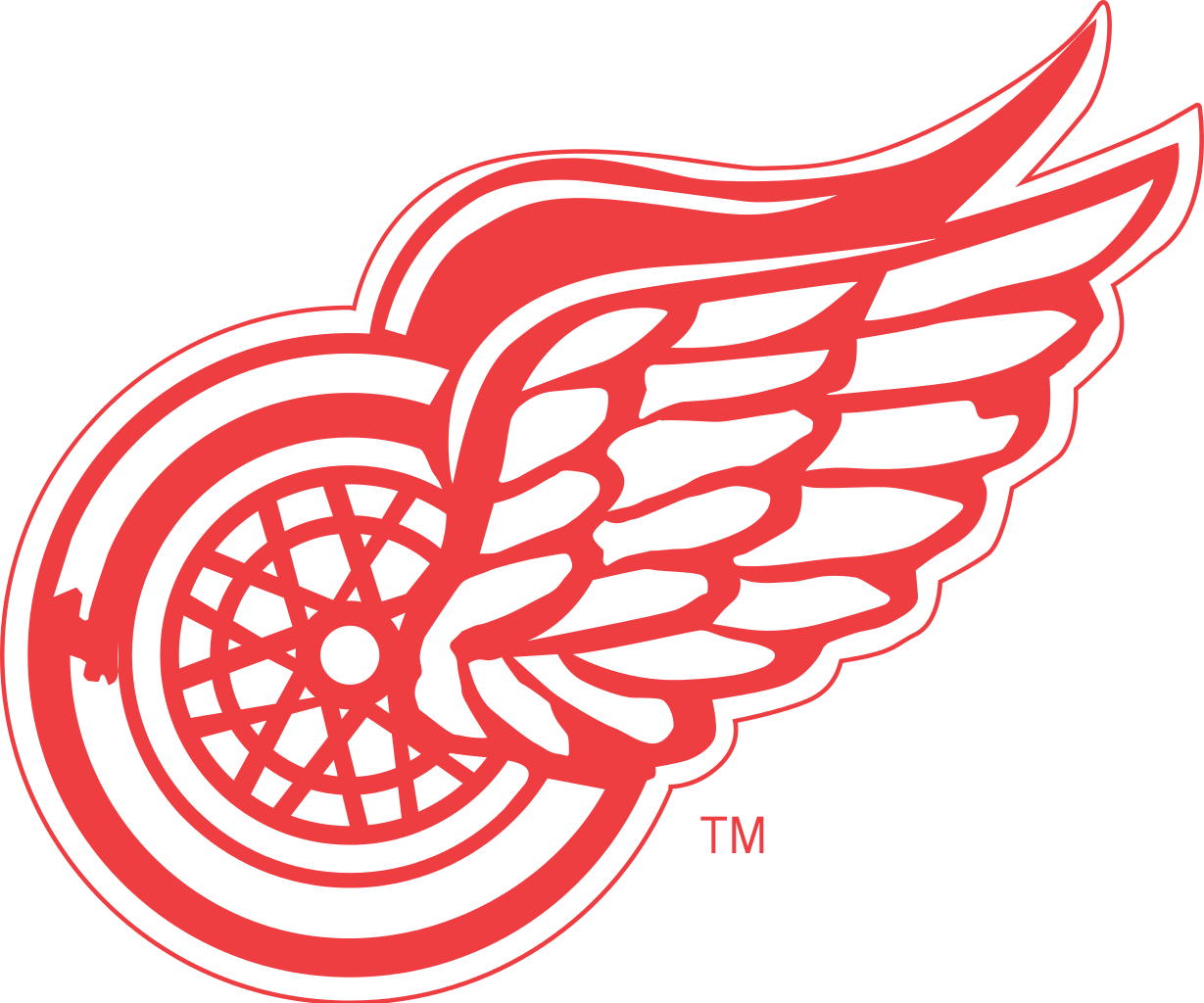 Detroit Red Wings Old Logo (1229x1024), Png Download