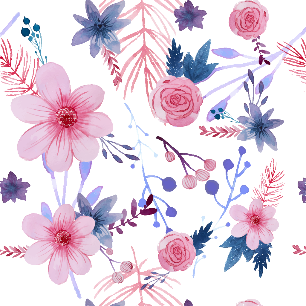 Este Fondos Es Hermosa Acuarela Corona De Flores Pintado - Desenho Floral Png (1024x1024), Png Download