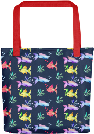 Watercolor Fish - Tote Bag (480x480), Png Download