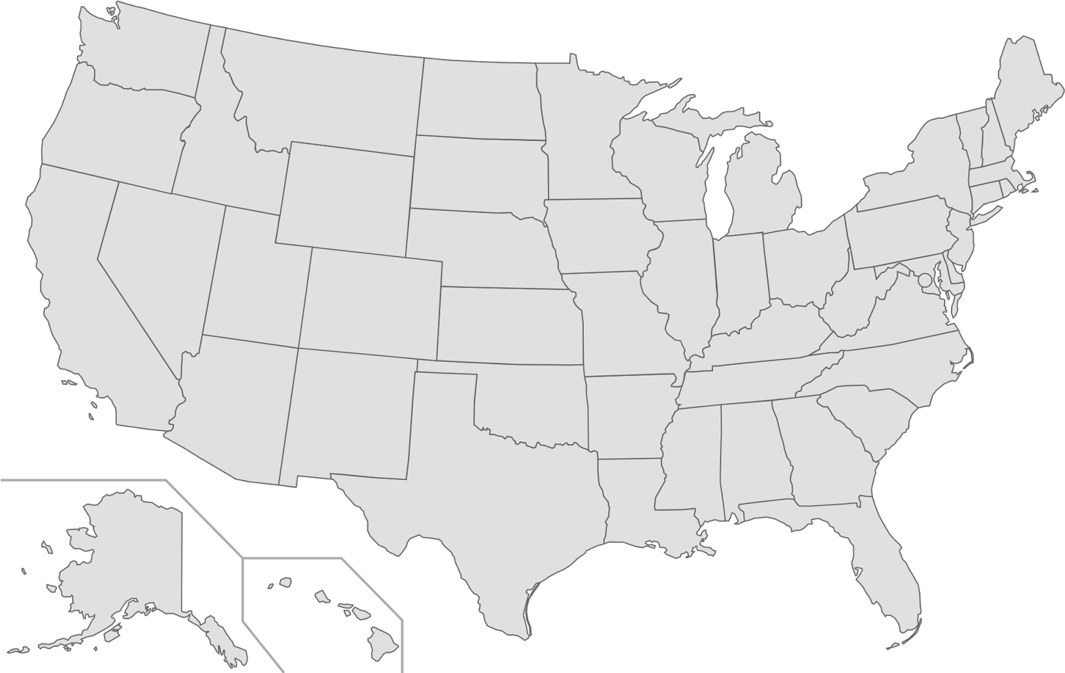 Us Map 52 States Do You Know That There Are 52 States - Us State Map Blank Wikipedia (1600x990), Png Download