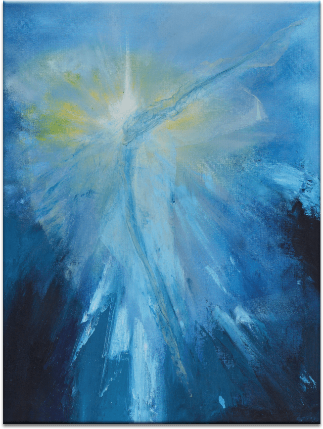 Blue Flame - Modern Art (900x900), Png Download