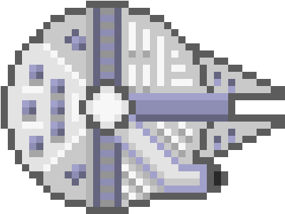 Millennium Falcon - Millennium Falcon Pixel Art (420x320), Png Download