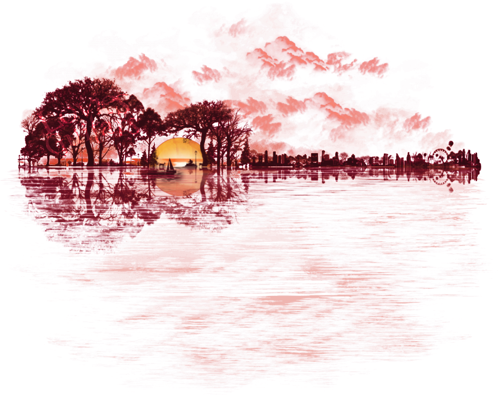 Lovies-sunset - Reflection (1024x905), Png Download