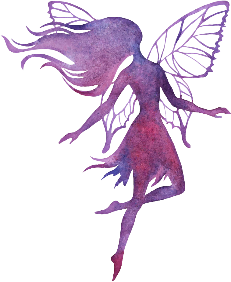 Fairy Png - Fairy Silhouette Png Purple (1000x1000), Png Download