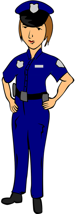 Woman Vector Police - Gambar Security Perempuan Kartun - Free