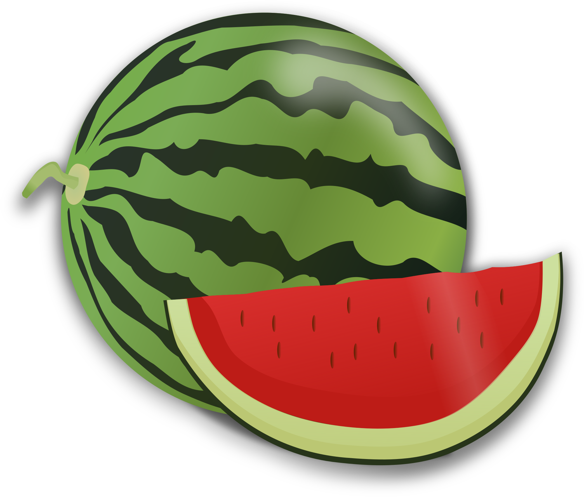 Hand-painted Watermelon - Animated Picture Of Watermelon (839x720), Png Download