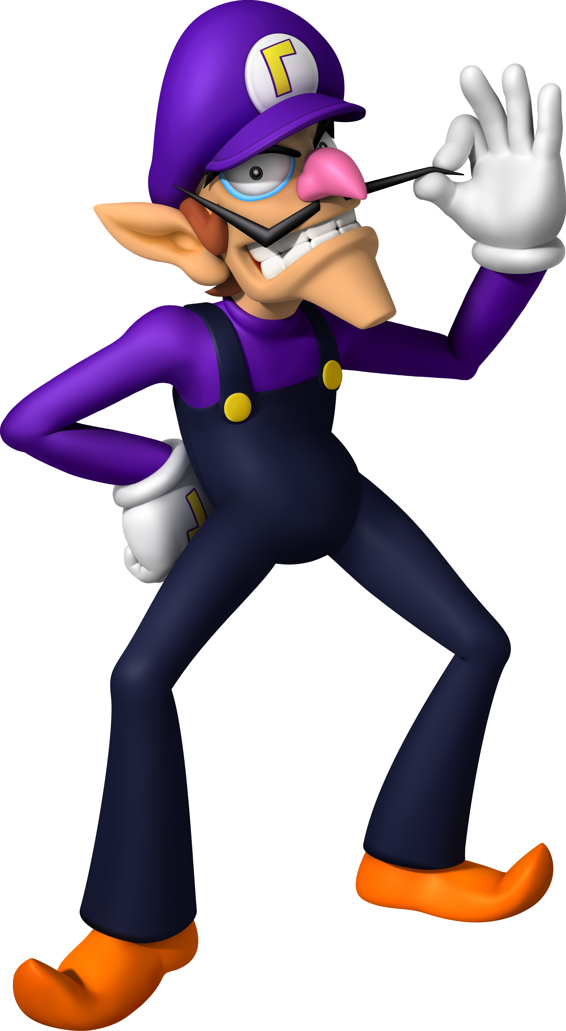 Waluigi - Mario Bros Waluigi (1841x3351), Png Download