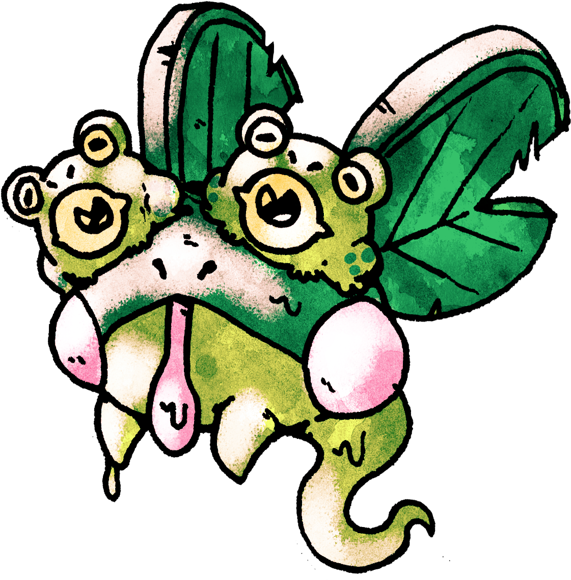 Frog Spirit This Spirit Is Said To Be The Guardian - Cartoon (1133x1166), Png Download