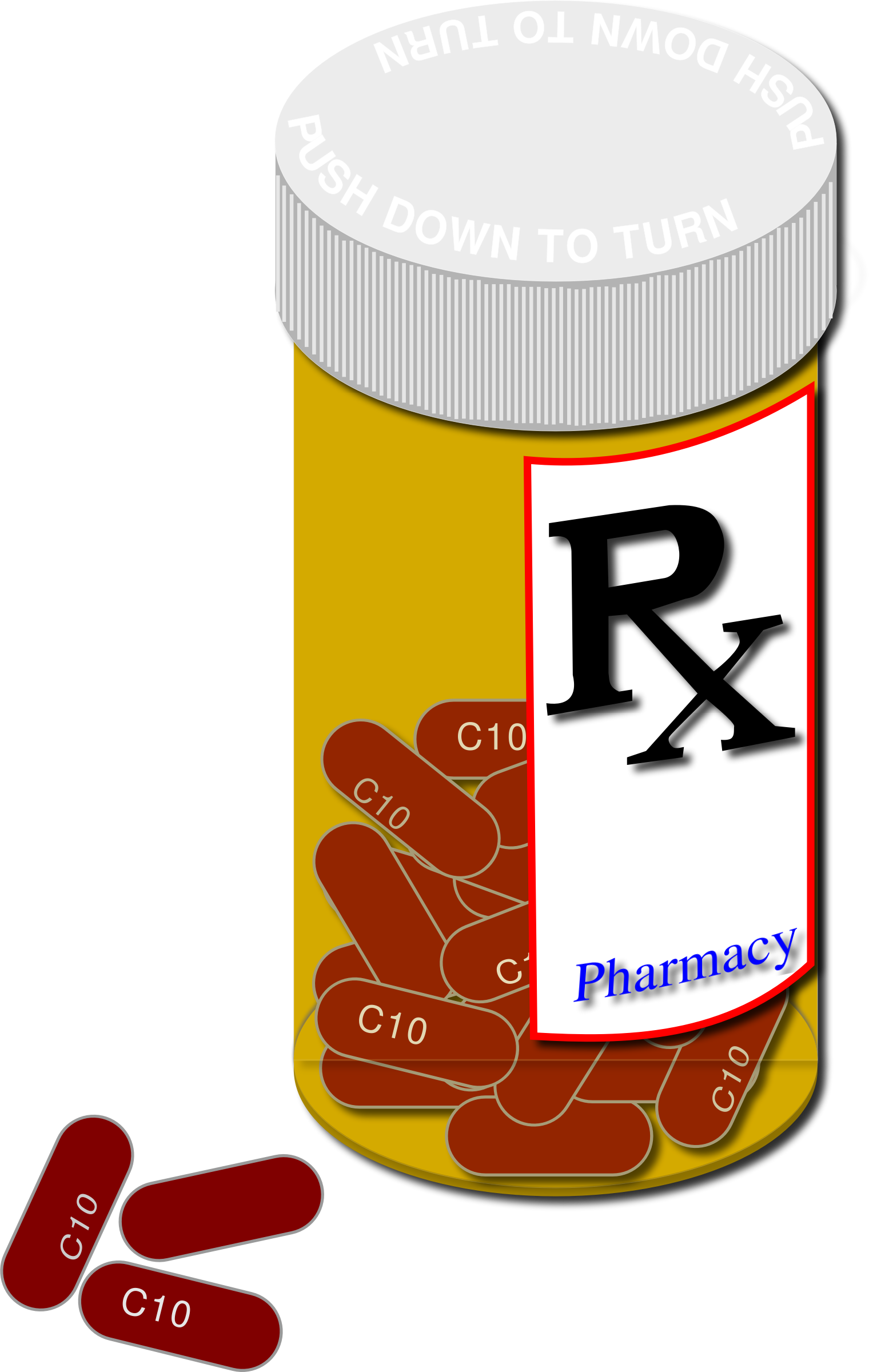 Medication Bottle Clip Art (498x800), Png Download