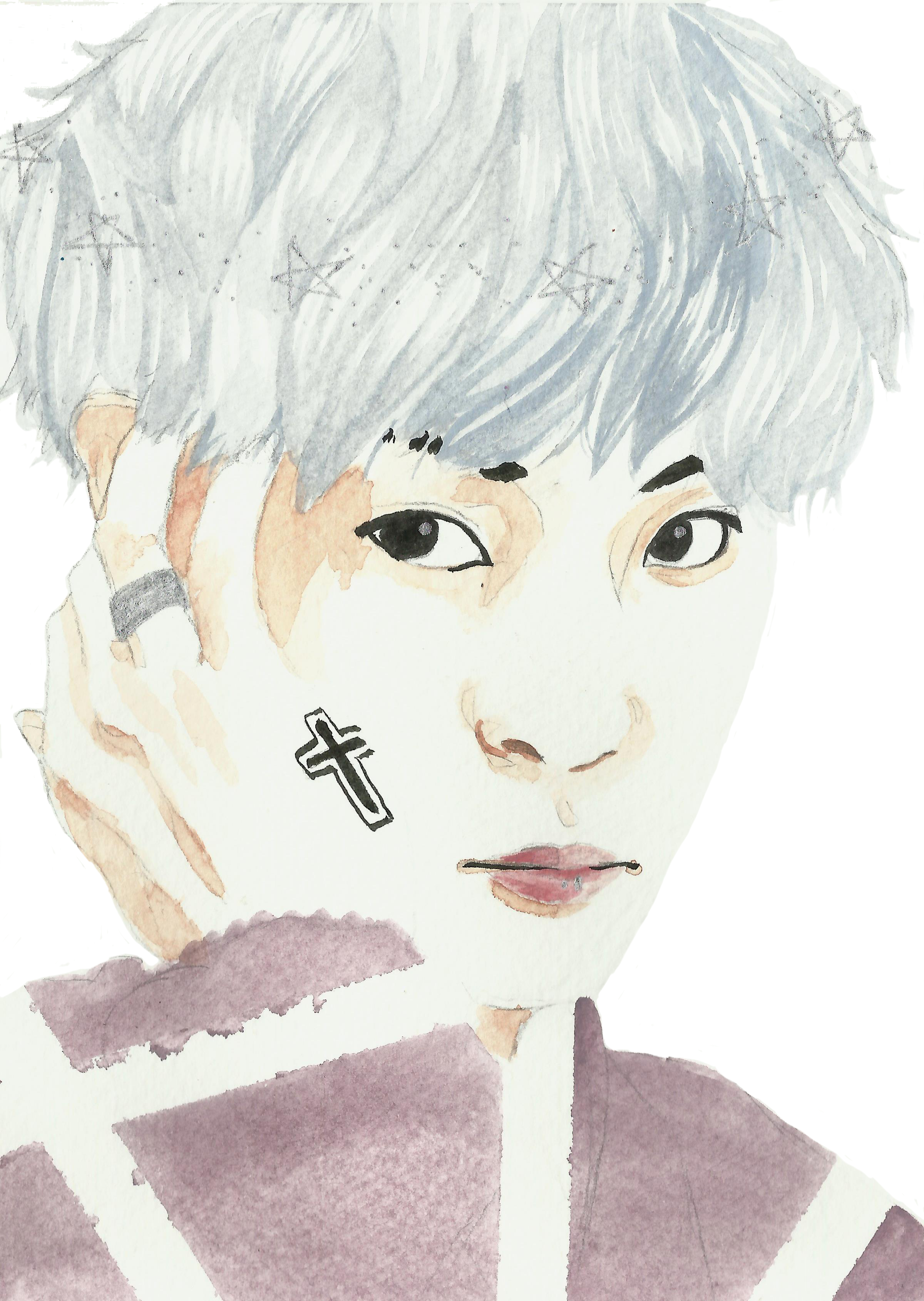 Image Free Download Chanyeol Drawing - Painting (2400x3378), Png Download