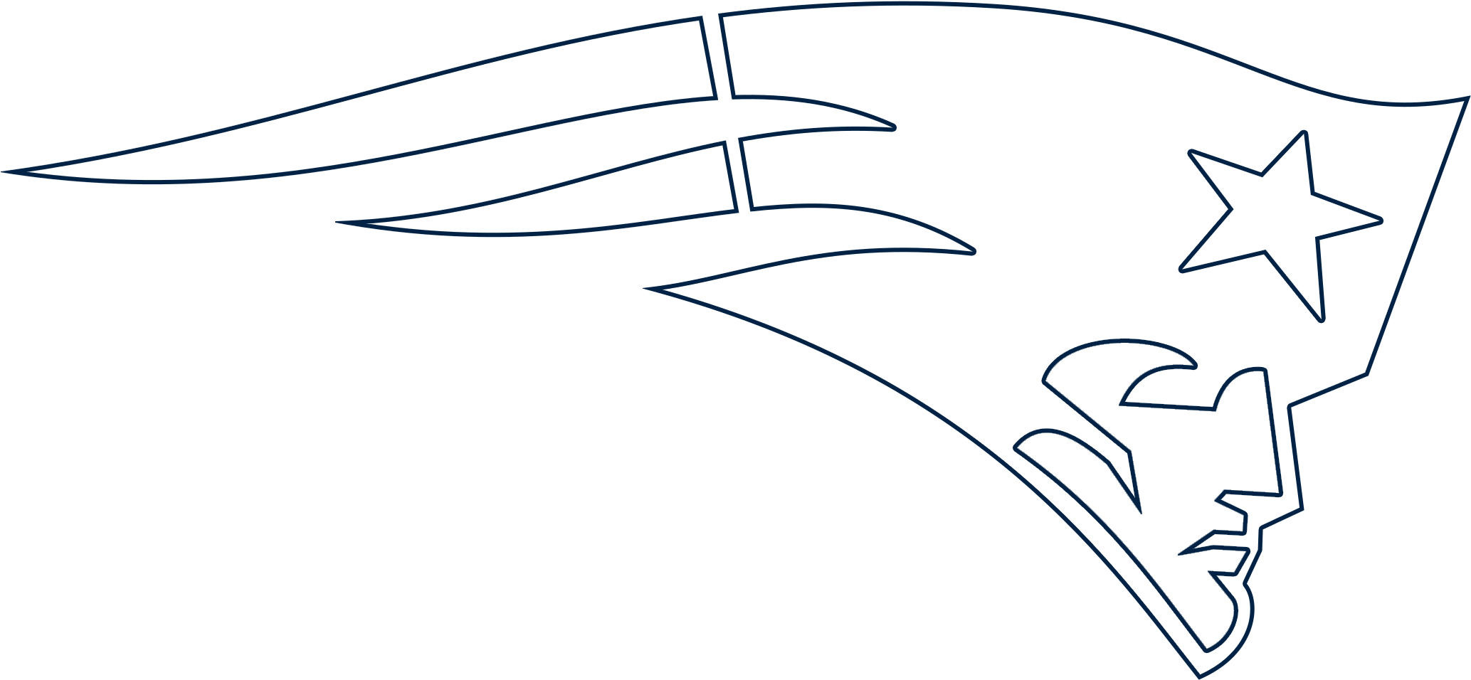 Svg Royalty Free New England Nfl Washington Redskins - New England Patriots Logo Drawing (2400x1400), Png Download