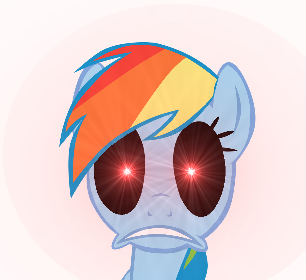 Ibanez78, Glowing Eyes, Possessed, Rainbow Dash, Safe - Rainbow Dash (1000x915), Png Download