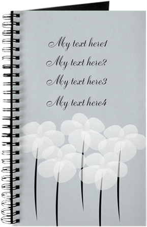 Cute White Anemones Notebook Journal - Kawaii Notebook Covers (460x460), Png Download