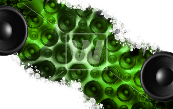 Grunge Speakers Png - Green Speakers Png (550x347), Png Download