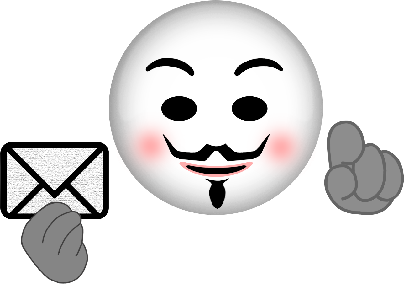 Emojis Drawing Savage - Anonymous Emoji (1428x1034), Png Download