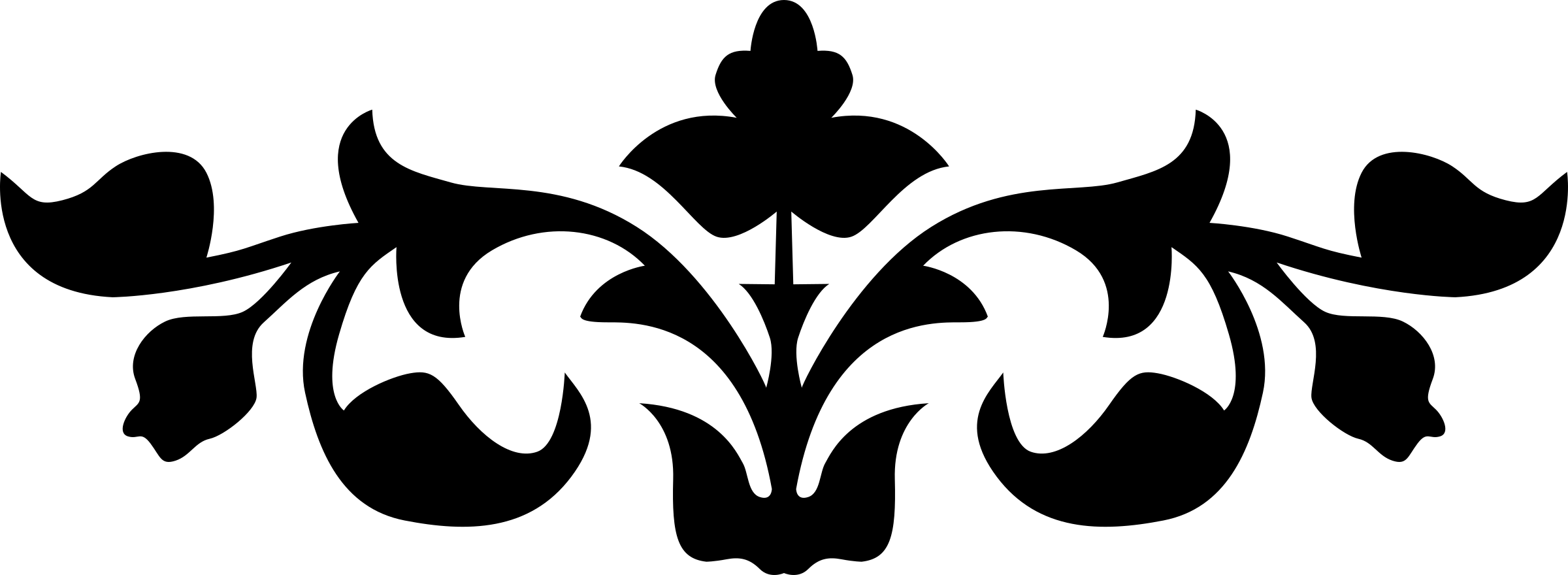Mexican Silhouette At Getdrawings - Bunga Siluet (2400x880), Png Download