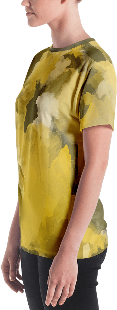 Yellow Orche Watercolor Women's T Shirt T Shirt Zazuze - T-shirt (1000x1000), Png Download