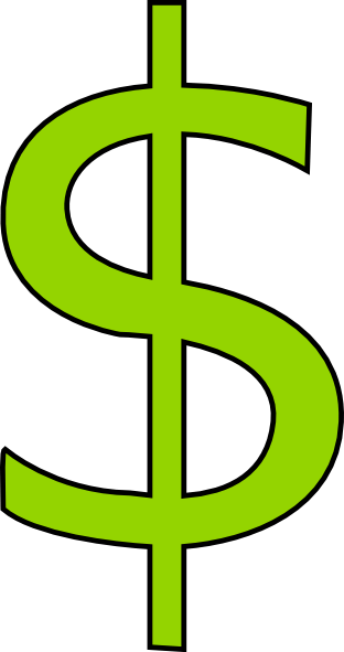 Dollar Money Cliparts - Money Sign Clip Art (312x591), Png Download