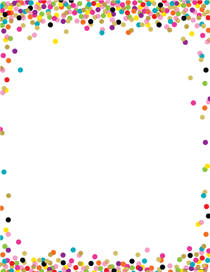 Confetti Border (900x900), Png Download