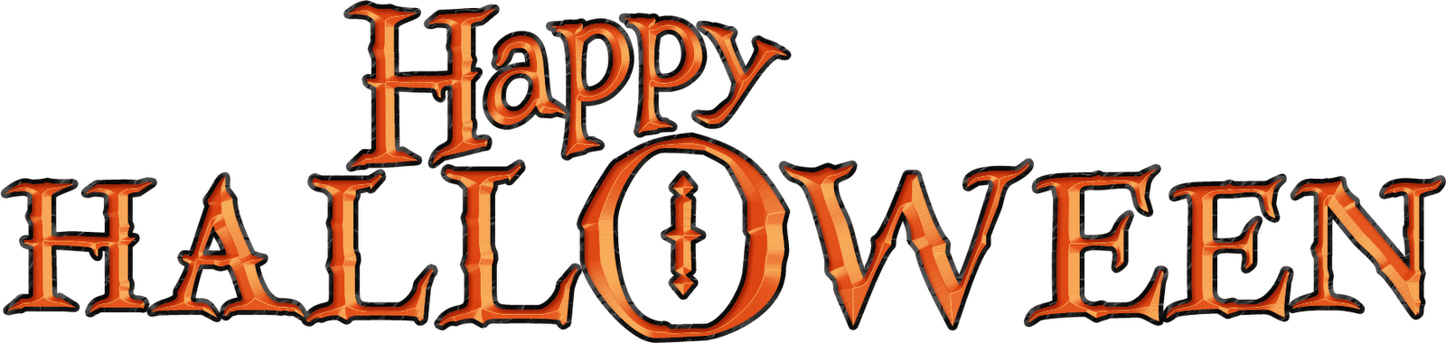 Happy Halloween Word Art - Happy Halloween Words Png (1600x380), Png Download
