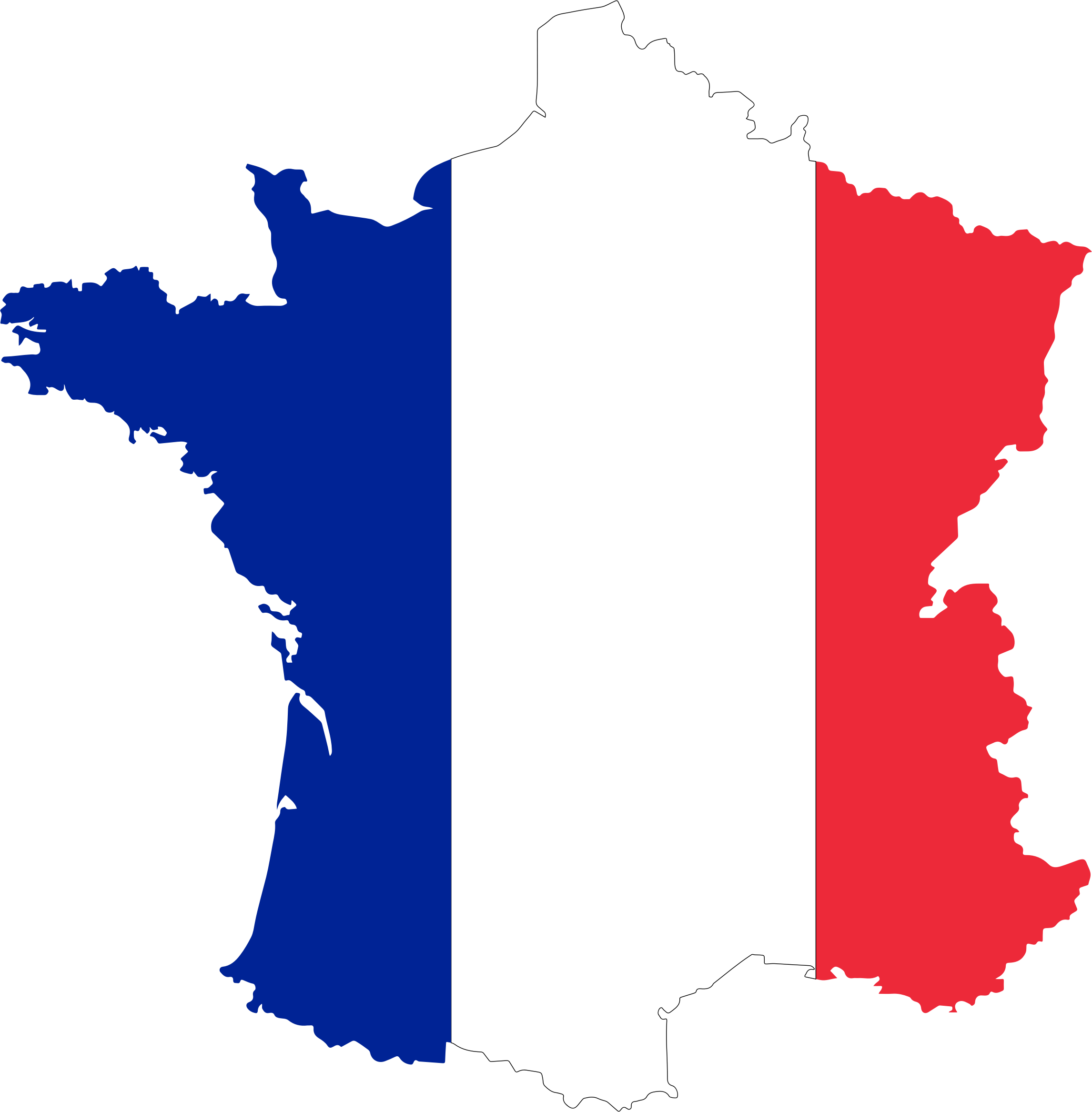 France, Borders Country Flag France Map Nation Fra - France Flag In Country (1257x1280), Png Download