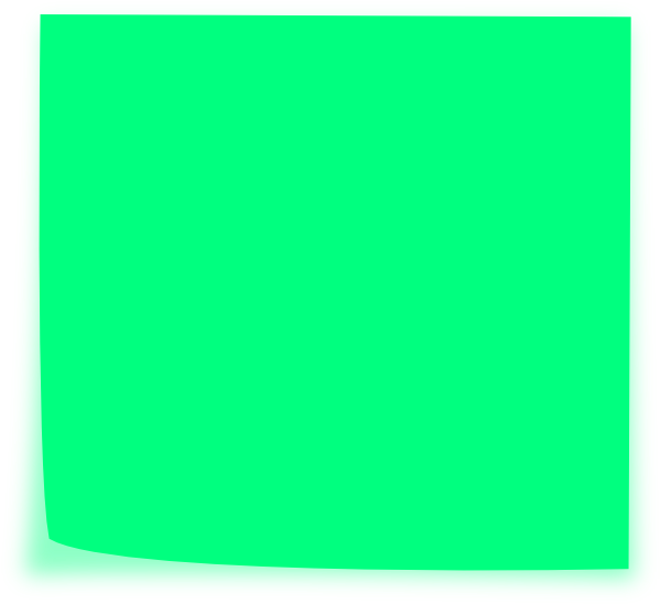 Green Sticky Note Png (600x558), Png Download