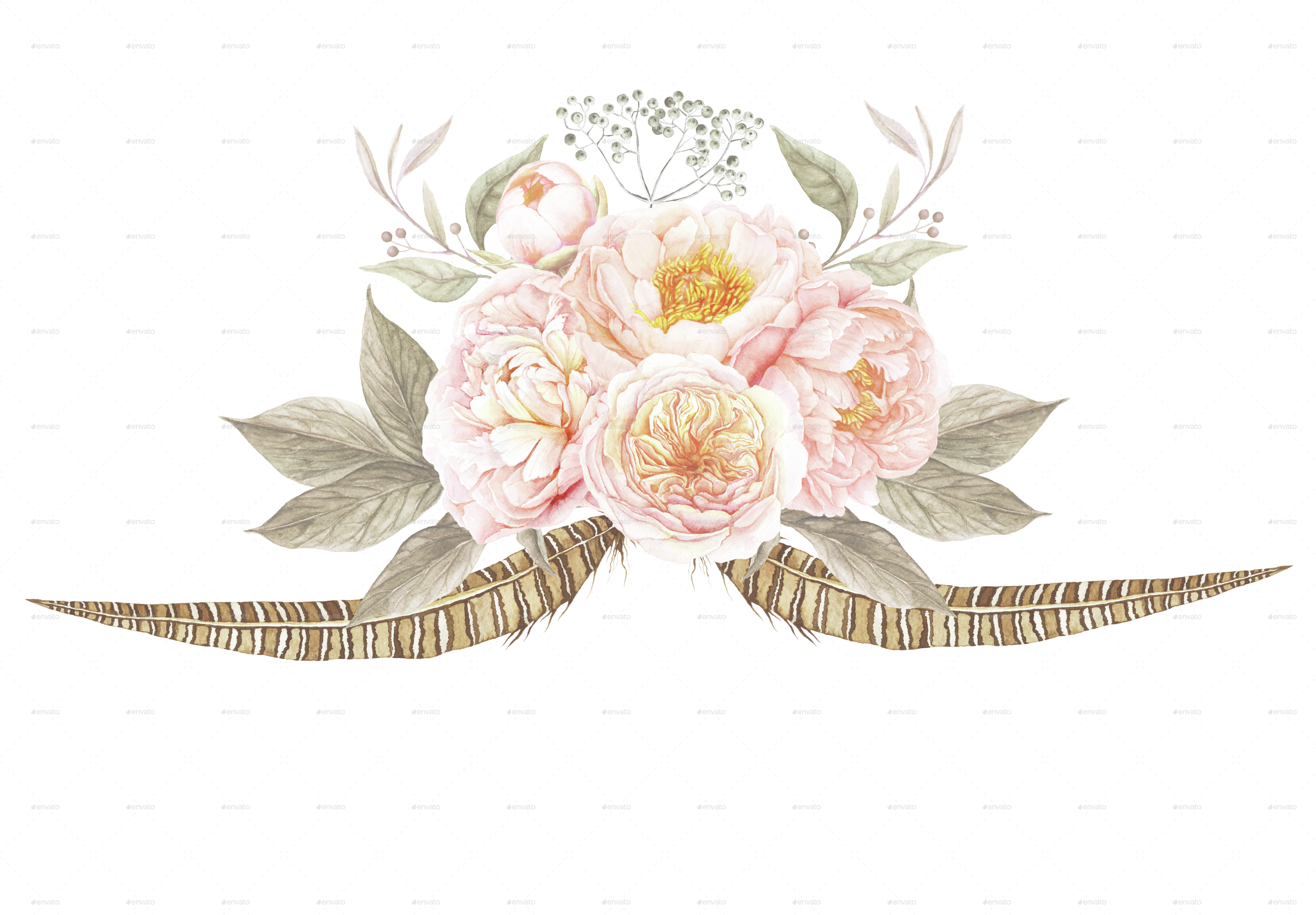 Vintage Flower Flowers On Invitations (4164x2891), Png Download