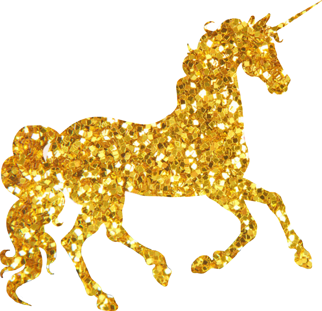 Unicorn Horn Glitter Png Picture Free Stock - Gold Unicorn Png (1051x1015), Png Download