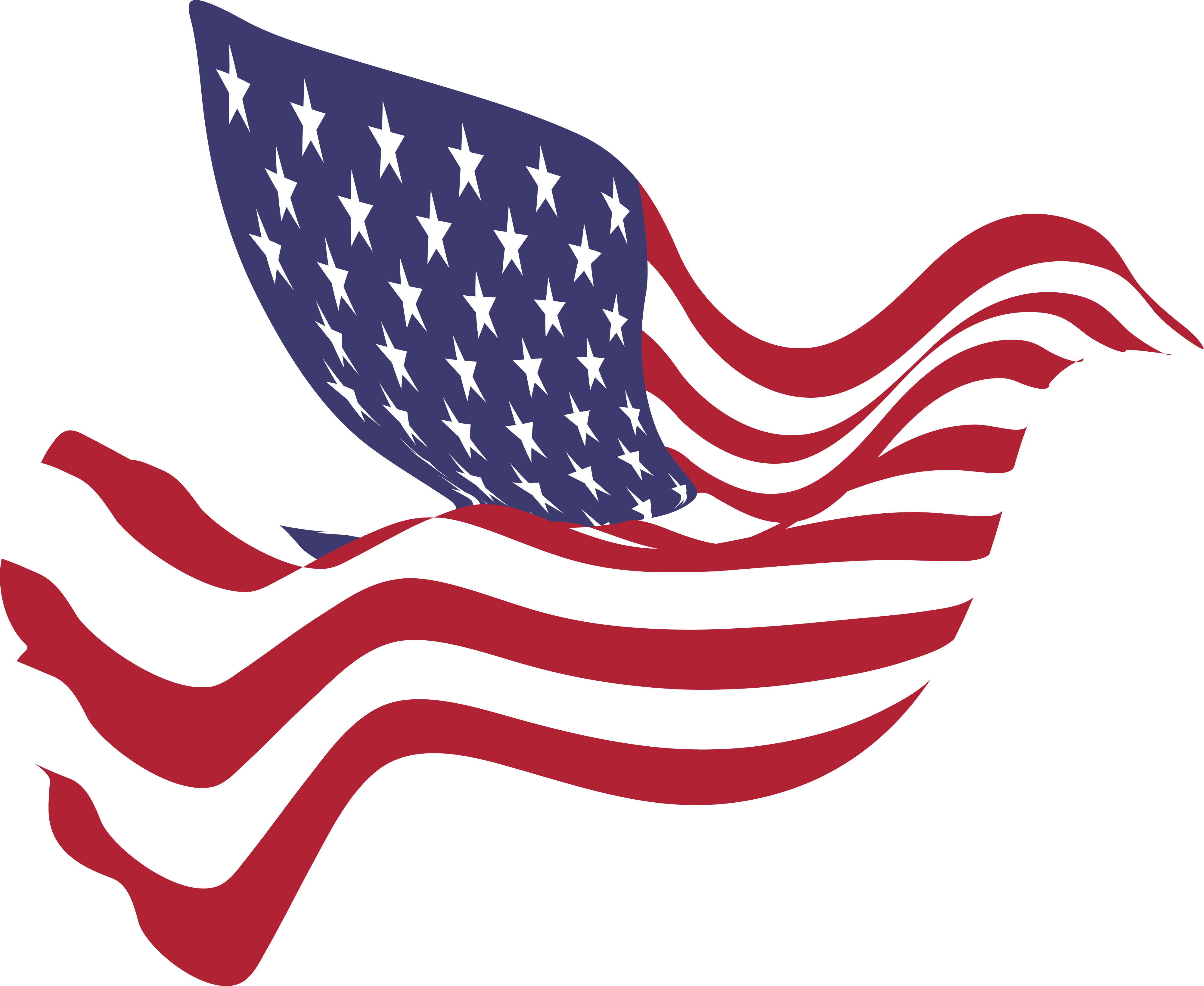100 < Free American Flag Clipart Images 【2018】 Png - American Flag Peace Dove (800x655), Png Download