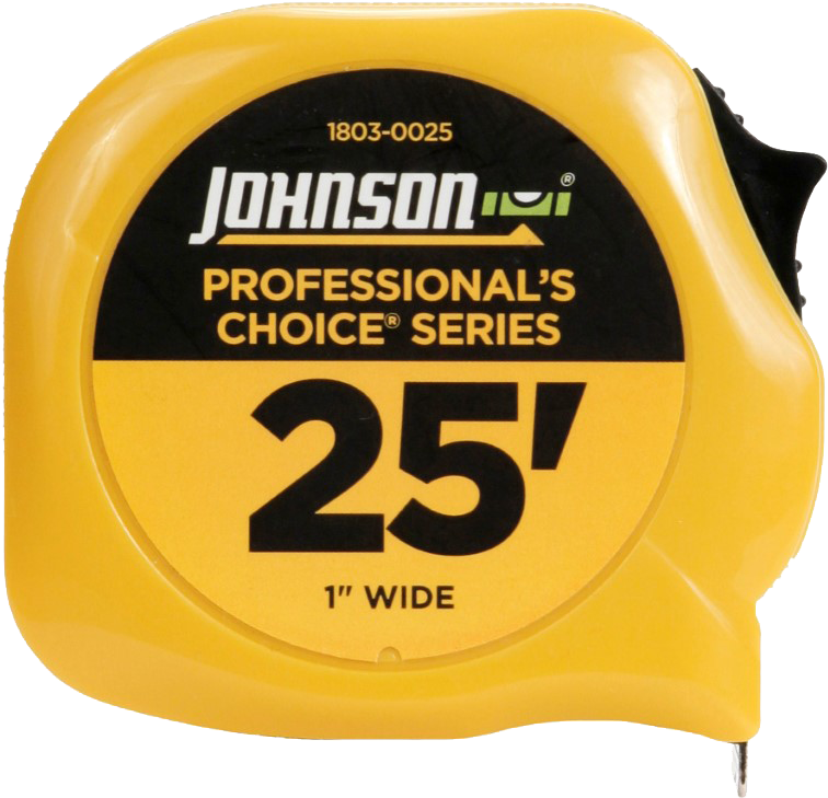 25' X 1" Professional's Choice™ Power Tape Model - Johnson Level & Tool 1803-0025 25' X 1" Professional's (806x806), Png Download
