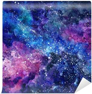 Space Hand Painted Watercolor Background - Watercolor Background Universe (400x400), Png Download