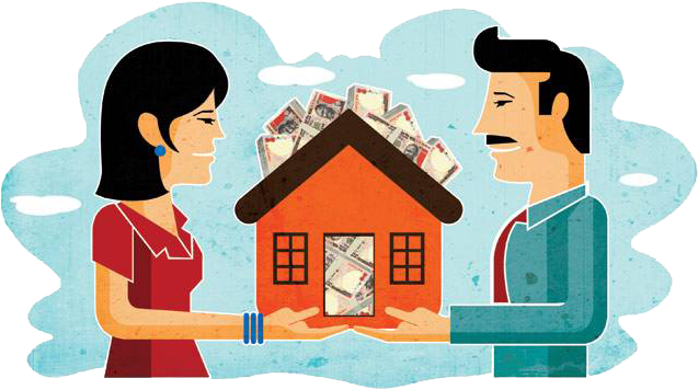 Giving Loan Vectors - Joint Home Loan (647x404), Png Download