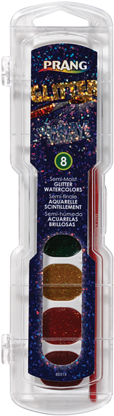Watercolour Set Glitter Washable - Prang Non-toxic Washable Semi-moist Watercolor Paint (650x650), Png Download