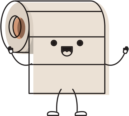 Picture Library Stock Cartoon Roll Paper Towel In Colorful - Toilet Paper Roll Cartoon (550x550), Png Download