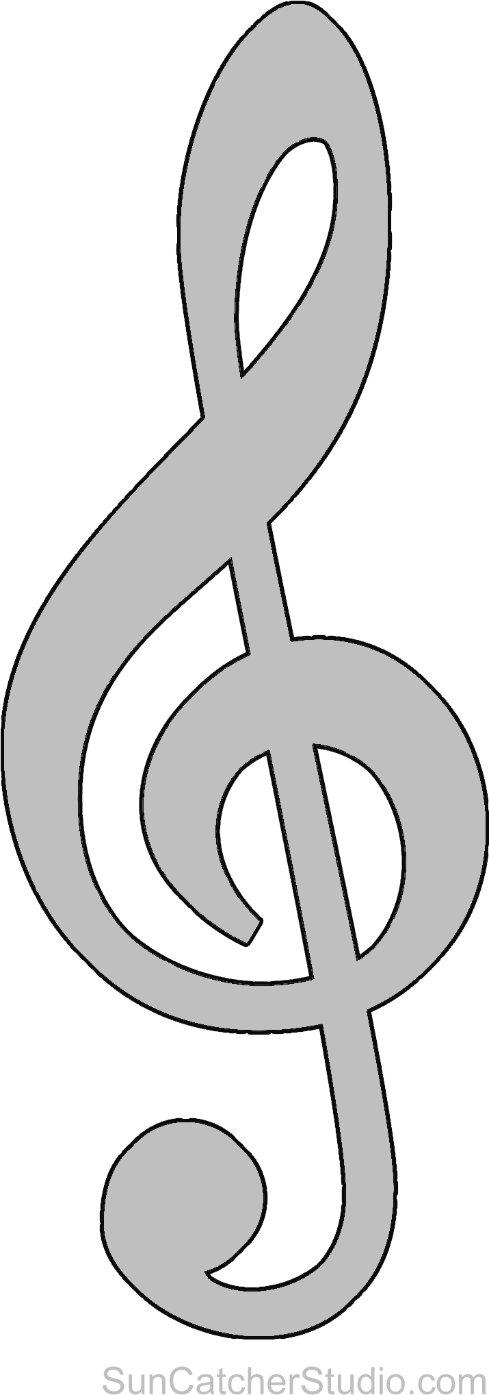 Pin By Charles On New Patterns - Clef (992x2070), Png Download