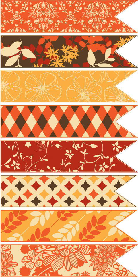 Solid Blank Ribbons - Washi Tape Autumn Png (819x1024), Png Download