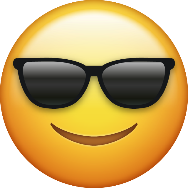 Emoji Iphone Png Hd - Sunglasses Emoji (640x640), Png Download