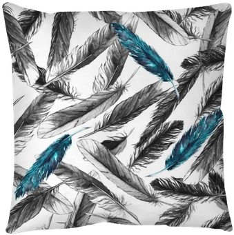 Watercolor Black And White Monochrome Feather Seamless - Watercolor Painting (400x400), Png Download