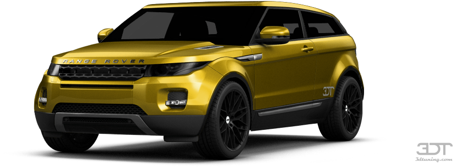 Range Rover Evoque 3 Door Crossover 2012 Tuning - Range Rover Yellow Png (1004x373), Png Download